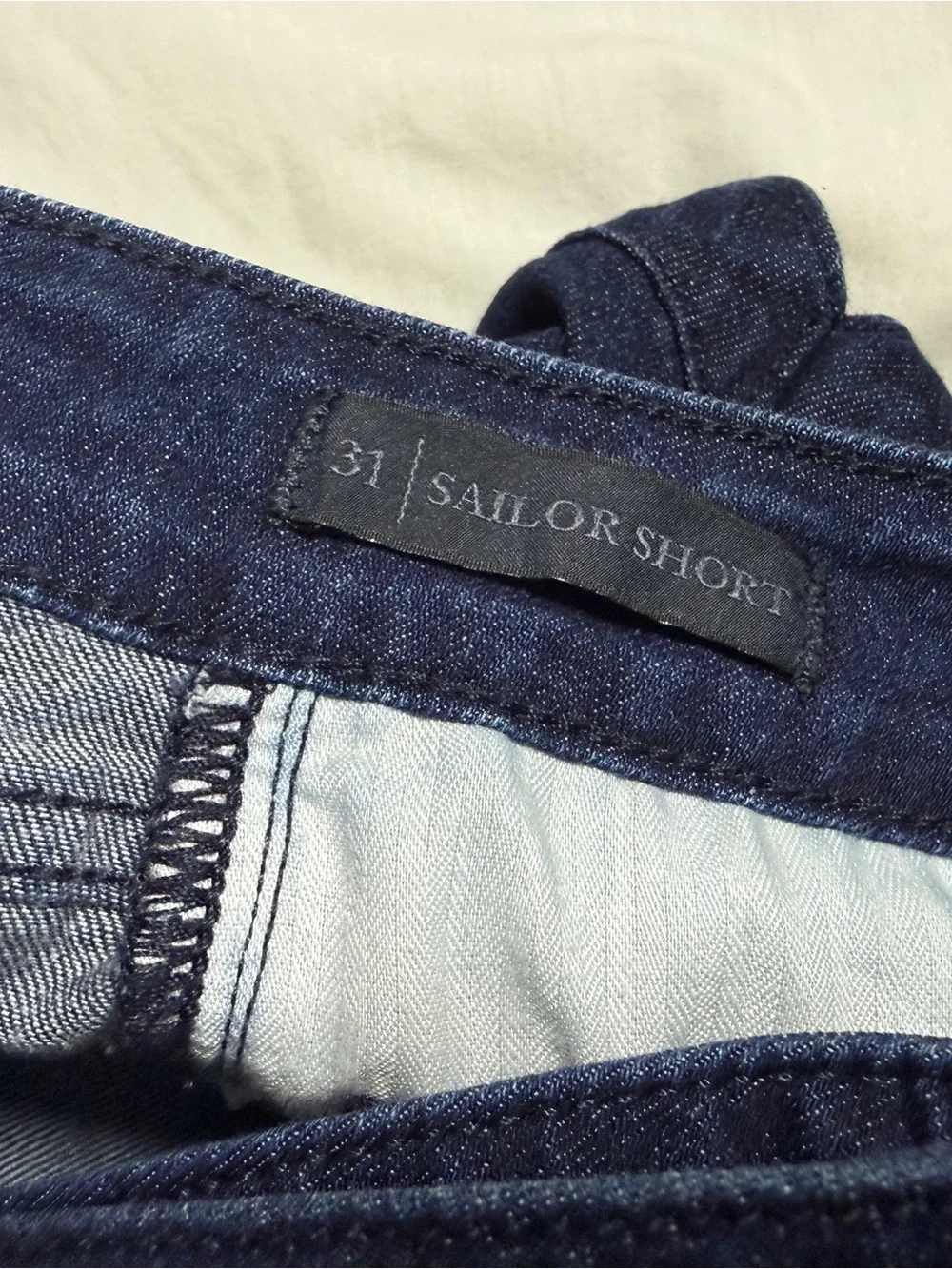 Juicy Couture Dark Navy Denim Short Shorts with Gold Buttons